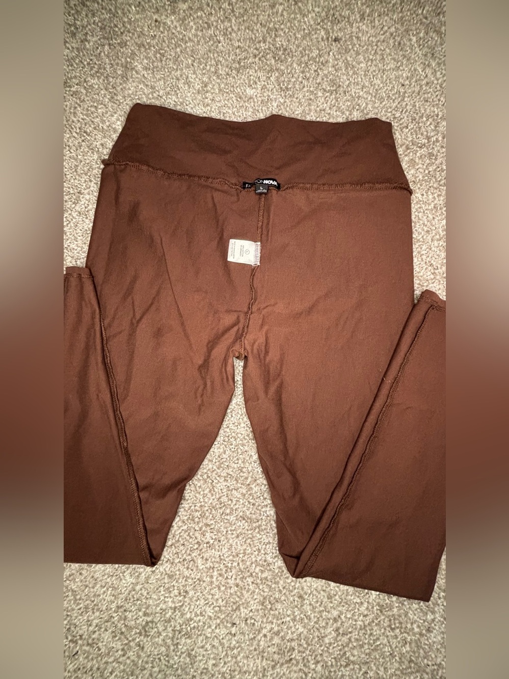 Fashion Nova Brown High-Waist Leggings